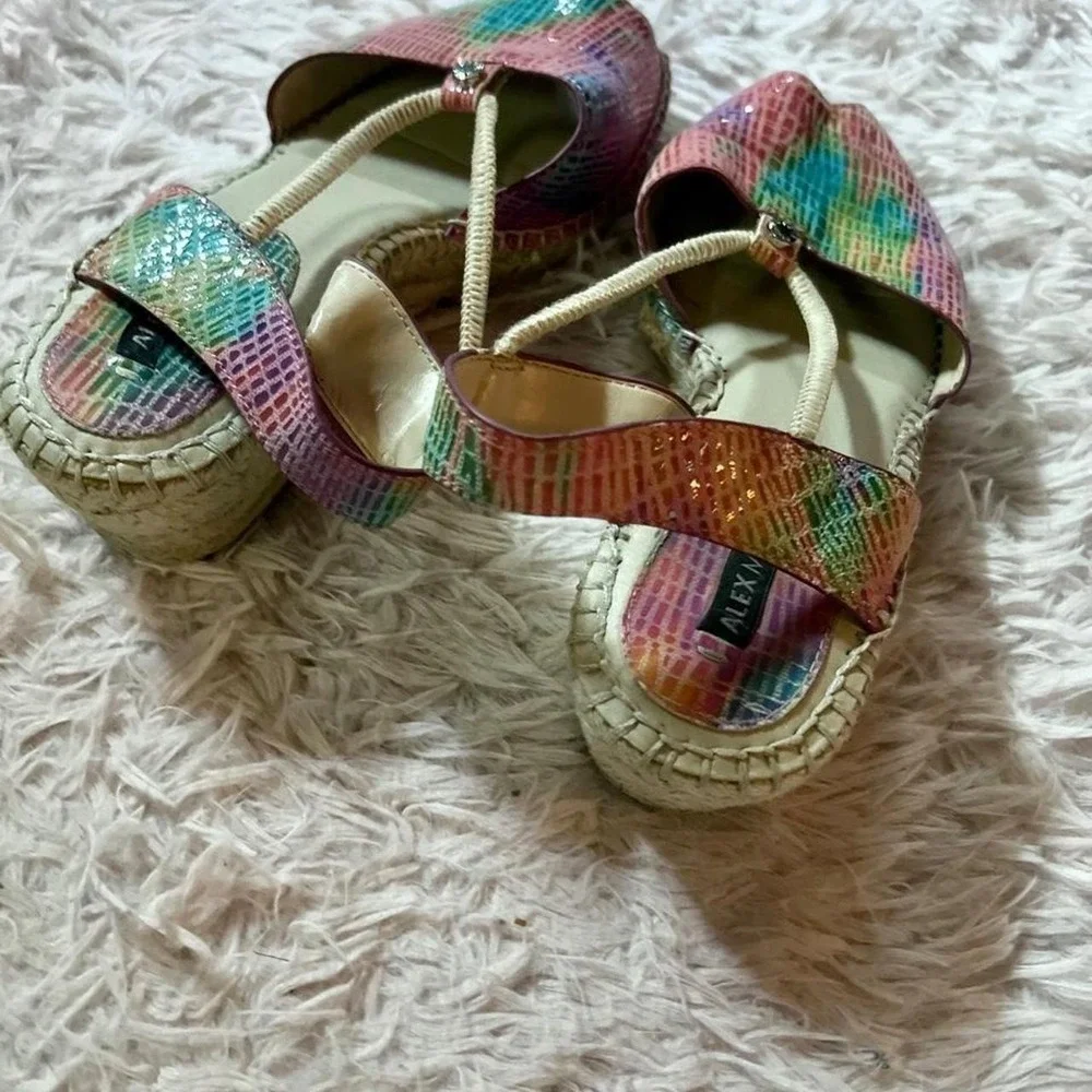 Rainbow Colorful Bright Summer Espadrille Sandal Womens 8‎ Pride Ally Dopamine